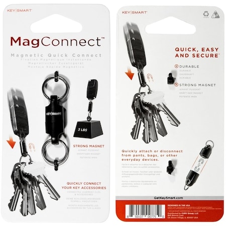 Key Smart KeySmart Mag Connect Steel Black Magnetic Key Holder KS814-SS